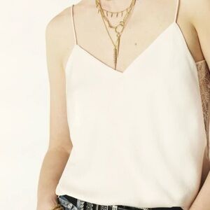 ba&sh Cream Sleeveless Fitted Camisole